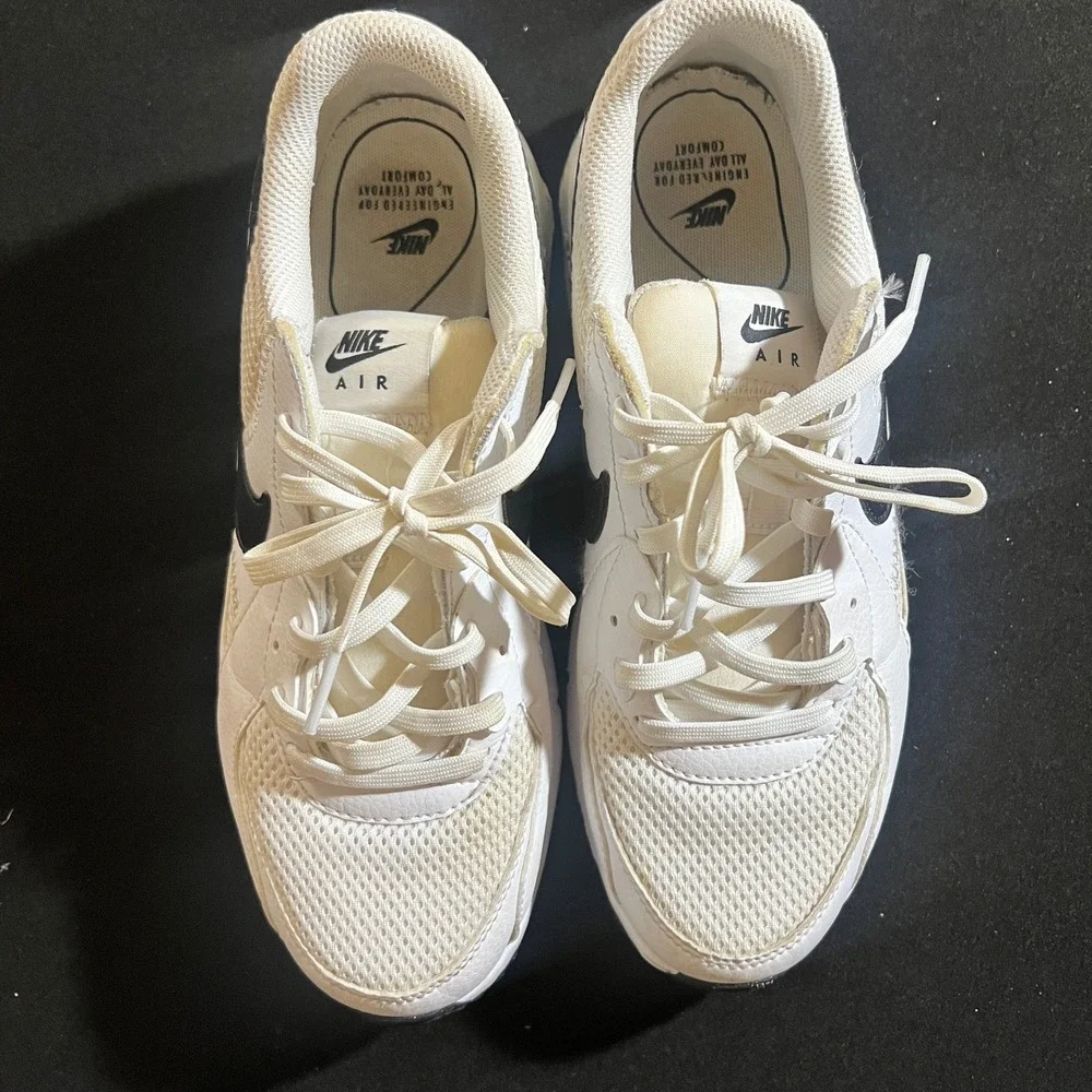 Nike Air Max Excee Women's White Black Sneakers CD5432-101 Size 8